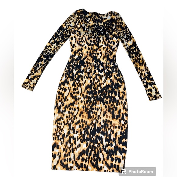 Karen Millen Leopard Print Dress | Size 2 - Picture 6 of 14